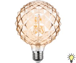 Лампа светодиодная REV VINTAGE Filament 5Вт G125 Е27 шар Еж декоративная 2200К свет теплый