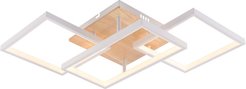 Люстра Soldi 4515-2+1 LED 106Вт белый+натуральный древесный 51,5х51,5х11см, пульт ИК
