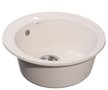 Мойка для кухни врезная GranFest QUARZ-08 D=48см глубина чаши 18см, кварц, белый