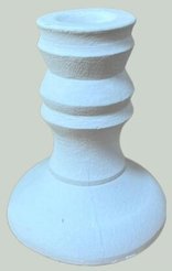 Подсвечник 10х8см из гипса белый арт. 0102
