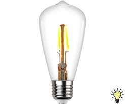 Лампа светодиодная REV VINTAGE Filament 5Вт ST64 E27 декоративная 2700K свет теплый