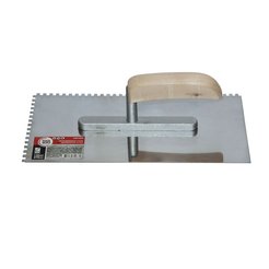 Кельма нержавеющая зубчатая 130х270 зуб 4х4 Toolberg