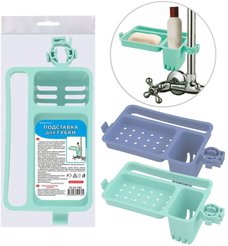 Подставка д/губки Мультидом 10,5х7х22,3см полипропилен 2цв