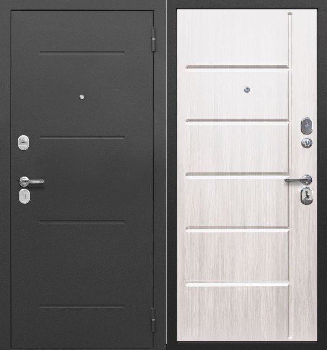 Дверь входная Nika Серебро белый ясень 960х2050мм левая 434261 купить с ...