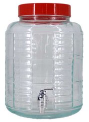 Бутыль с гидрозатвором, краном 12л стекло