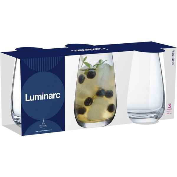 Набор стаканов Luminarc Летний 350мл 3шт высокие, стекло