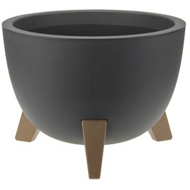 Кашпо пластиковое Флориан d35см h25,5см v12л на ножках графитовый ...