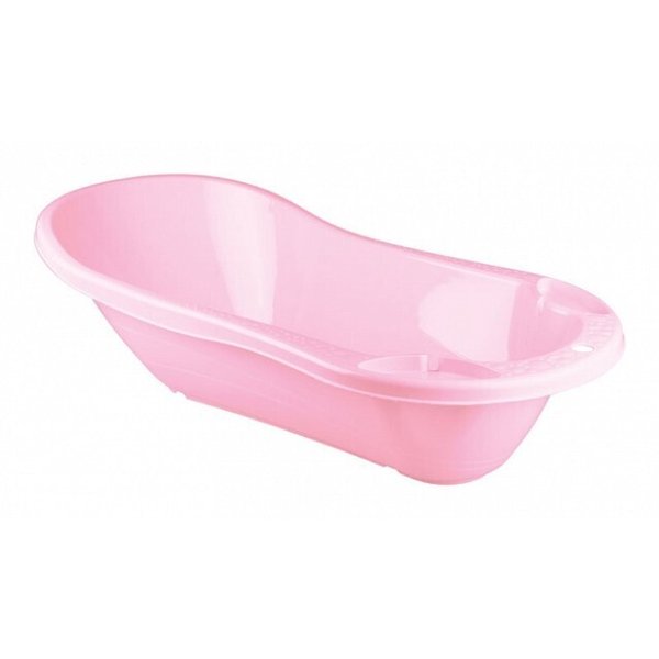 Ванна детская Пластишка 46л 100х49х38см с клапаном, розовый, пластик