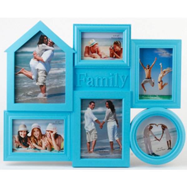 Фоторамка на 6 фото пластиковая мульти Image Art PL50-6 голубой