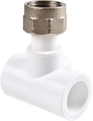 Тройник полипропиленовый с накидной гайкой d20х3/4"х20мм