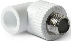 Угольник полипропиленовый комбинированный Pro Aqua d20x3/4" наружная резьба