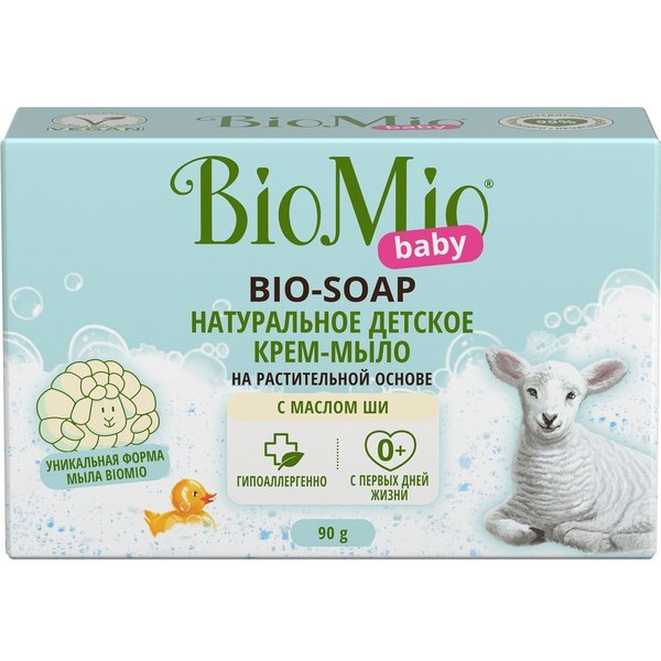 Крем-мыло твердое детское BioMio Baby Cream-Soap 90г