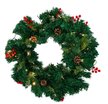 Венок новогодний 50см с подсветкой, шишками и ягодами SYWB-0321231 Венок новогодний 50см с подсветкой, шишками и ягодами SYWB-0321231