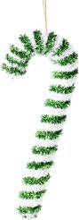 Украшение Рождественская трость из мишуры 30х12см зеленый ПЭТ SYMTC-1725135