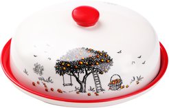 Блюдо д/блинов Appetite Apple Tree 23см с крышкой, керамика