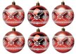 Набор шаров 6шт 8см красный SYQB-012112