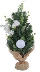 Ёлка искуственная настольная 39см с цветком хлопка SYHHA-0322053