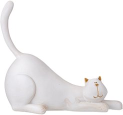 Фигурка Lefard Кошка полистоун 20,5х7,5х19см белый