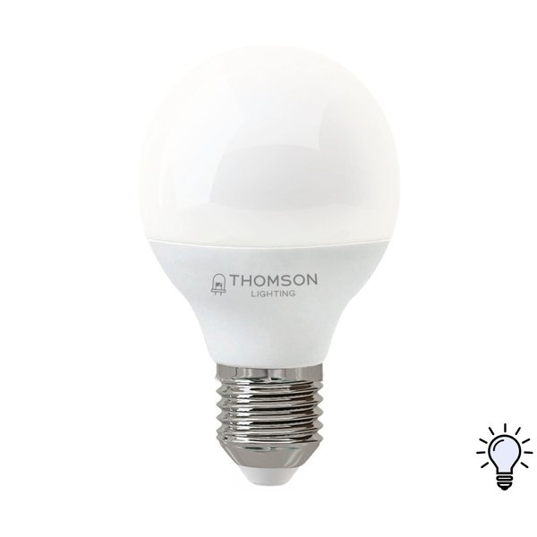Лампа светодиодная THOMSON LED GLOBE 10W шарик E14 4000K свет нейтральный белый