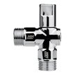 Кран латунный хромированный угловой MPF 1/2"х1/2" наружная резьба,ручка сверху