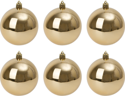Набор шаров 6шт 8см золото, глянец, SYCB17-651-G