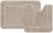 Набор ковриков для ванной комнаты, 65х45, 45х45см, микрофибра, светло-коричневый, IDDIS, PSET03Mi13