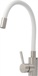 Смеситель для кухни FT3009-311-S1MOK white с гибким изливом, белый