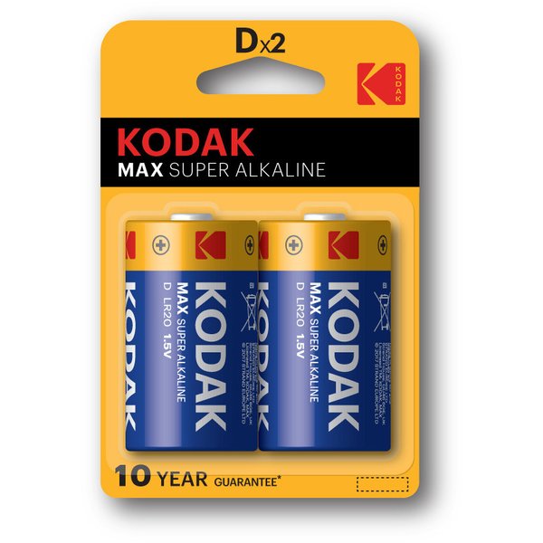 Батарейка алкалиновая Kodak LR20-2BL MAX SUPER 2шт