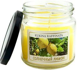 Свеча ароматическая Kukina Raffinata Солнечный лимон в банке 125мл