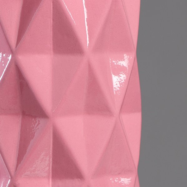 Ваза керамическая напольная Поли глазурь41см  розовая