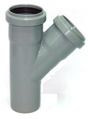 Тройник канализационный d32х32/45° для внутренней канализации