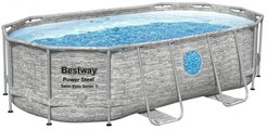Бассейн каркасный овальный Power Steel Камень 427х250х100см, 7250л, 56714