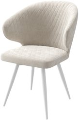 Стул кухонный Mamadoma Rob-R1 b03 47х44х82см велюр/металл, бежевый/белый, поворотный