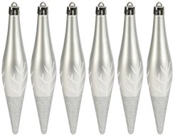 Набор украшений сосульки 6шт 14,5см серебро SYQD-0122085