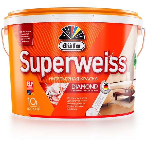 Краска интерьерная DUFA SUPERWEISS RD4 (10л)