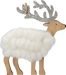 Украшение фигурное Северный олень 9,5х11х1см, дерево, SYMZPB-4425084
