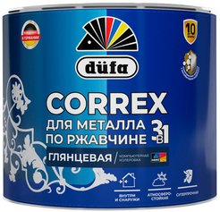 Грунт-эмаль по ржавчине 3в1 DUFA CORREX глянцевая База1 2л