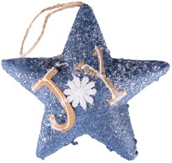 Украшение звезда 13х13,5см синий SYPMQA-1021131