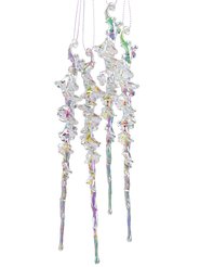 Украшение подвесное Magic Time Сосульки прозрачные из полистирола 4шт в наборе 2x2x14,8см арт.91177