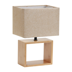 Светильник настольный UNIEL UML-B401 E27 LIGHT GREY/WOOD