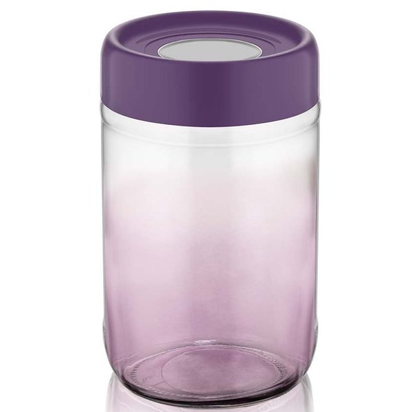 Банка д/сыпучих продуктов Qlux Rainbow Violet 660мл стекло, крышка пластик