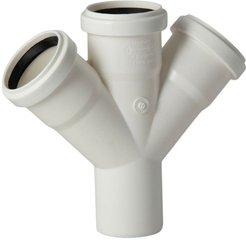 Крестовина канализационная Lammin d50/50/45° шумопоглощающая для внутр.канализации