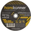 Круг отрезной по металлу Hanskonner 230х2,0х22,23мм