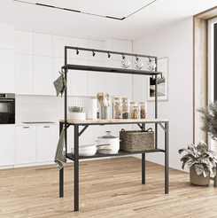 Мини-кухня Mart Overtop 120х50х171см металл чёрный/ЛДСП