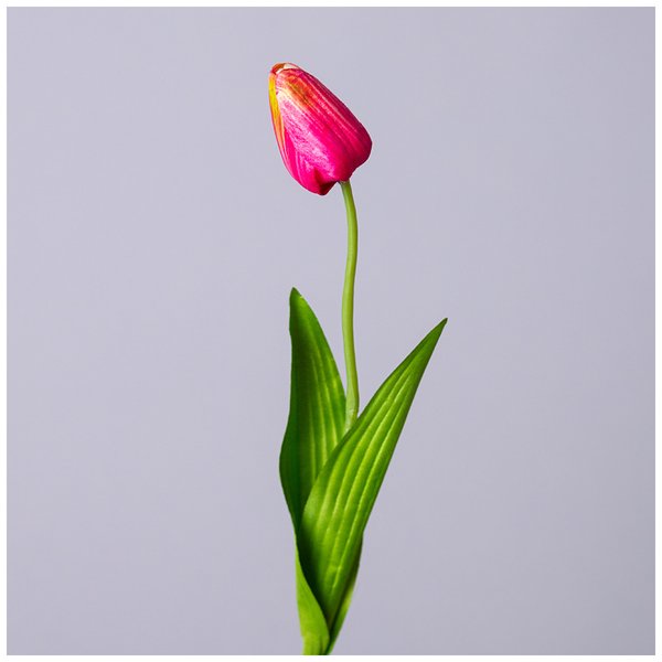Цветок искусственный Тюльпан, розовый 48см