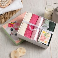 Набор махровых салфеток So pretty 30х30см-5шт, 340гр/м2