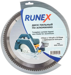 Диск пильный по алюминию Runex 250ммх100зубх32/30мм