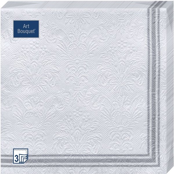 Салфетки бумажные Bouquet Рамка серебряная Барокко 16шт 33х33см 3-слойные