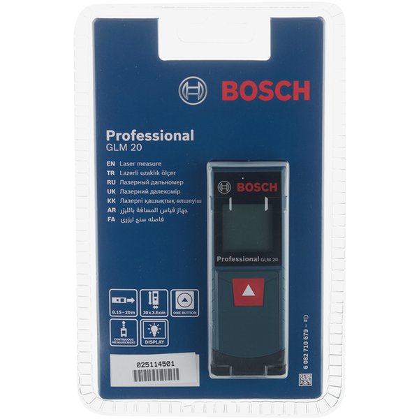 Дальномер лазерный Bosch GLM 20,дальность до 20м