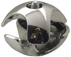 Держатель краб для 2-х труб хром